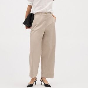 RW&CO Cotton High-Rise Barrel Pant Size 8 Tan Colour